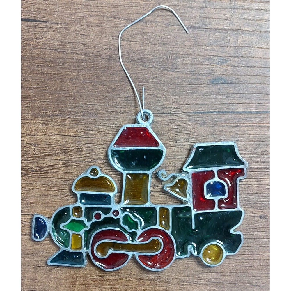 Vtg Kurt S Adler Stained Glass Train Christmas Ornament 1979 A4